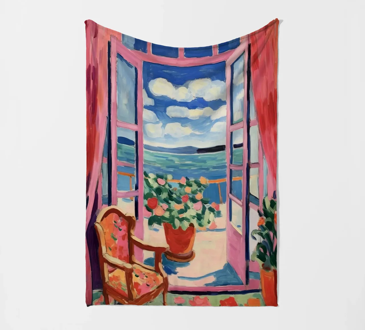 Finestra sul mare: l'armonia del sud coperta in pile da Nikis Art Studio