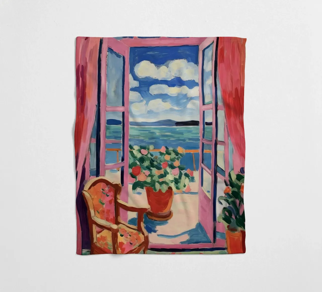 Finestra sul mare: l'armonia del sud coperta in pile da Nikis Art Studio