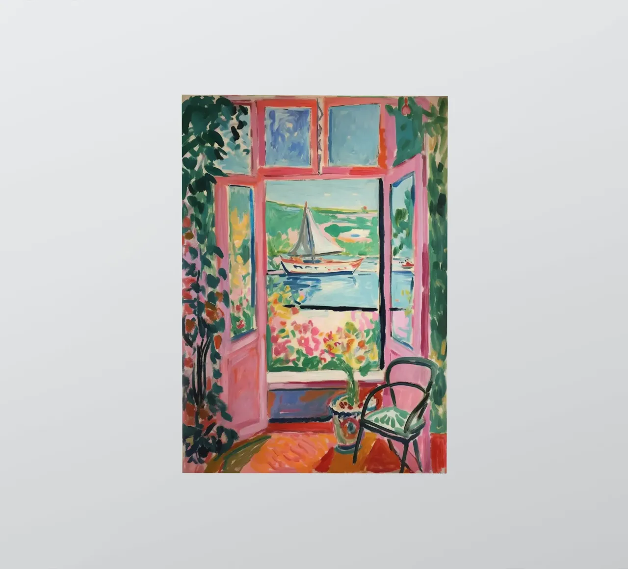 A window to the south: colours and lightness sticker by Nikis Art Studio