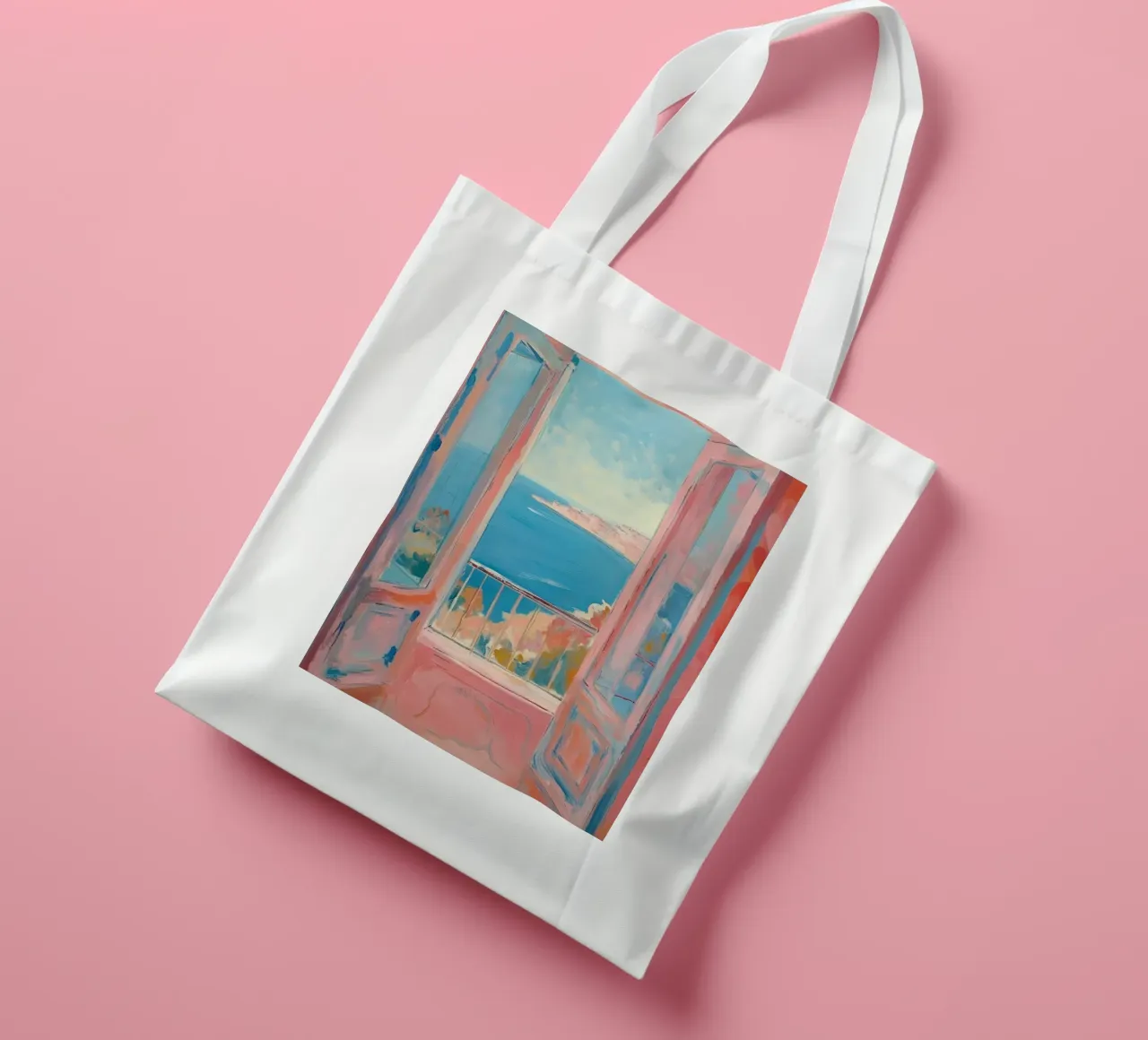 Mediterranean window: A vision in colour tote bag by Nikis Art Studio