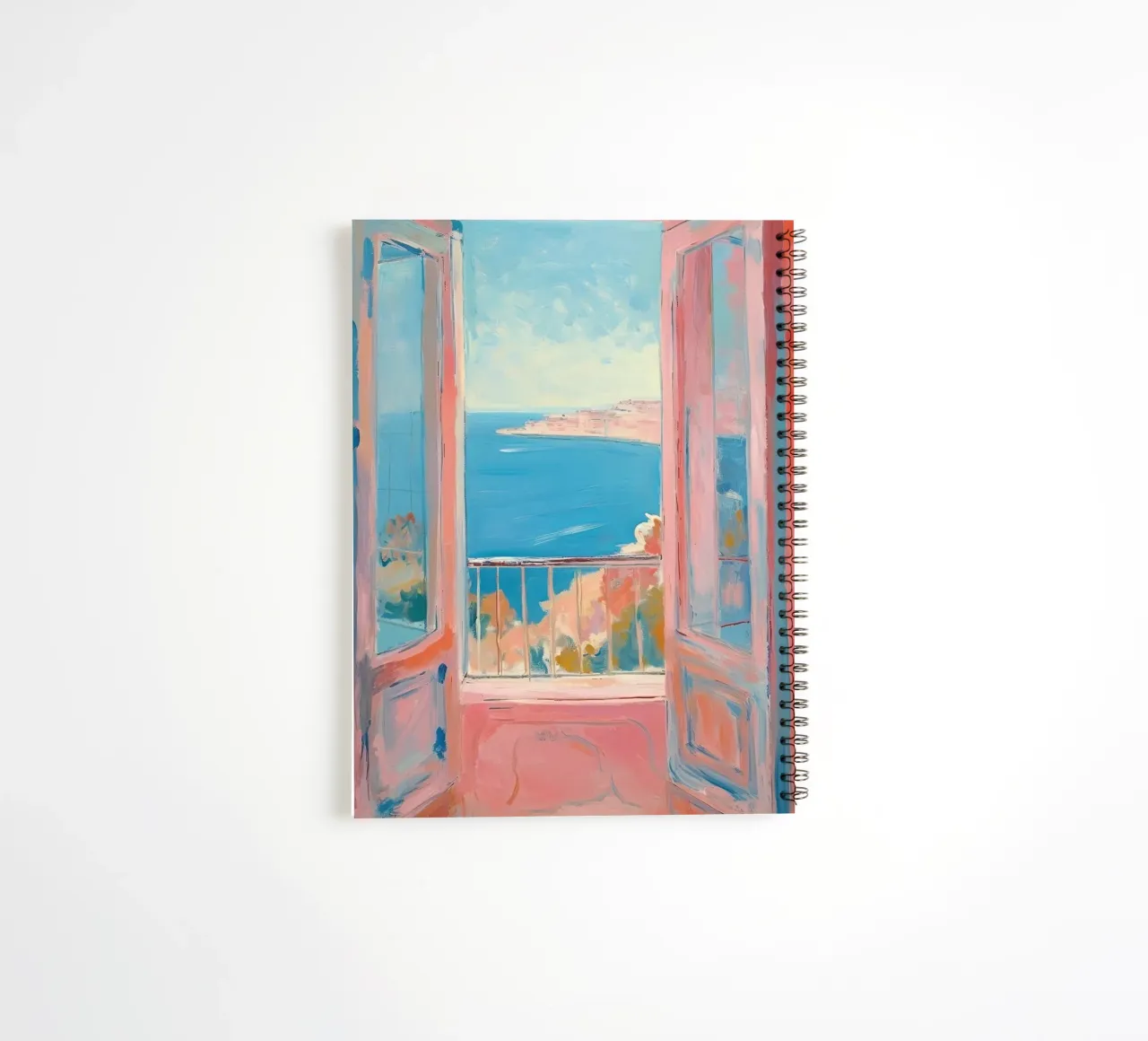 Mediterranean window: A vision in colour spiral notebook by Nikis Art Studio