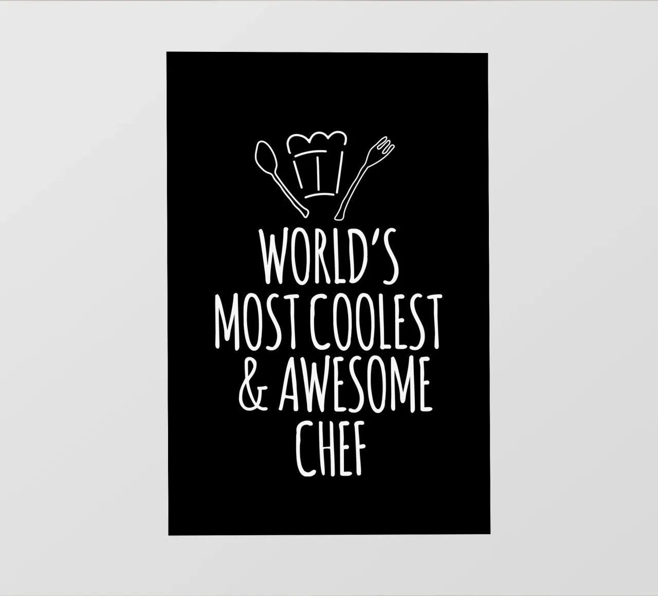 World's most coolest and awesome chef lámina retroiluminada de happieeagle