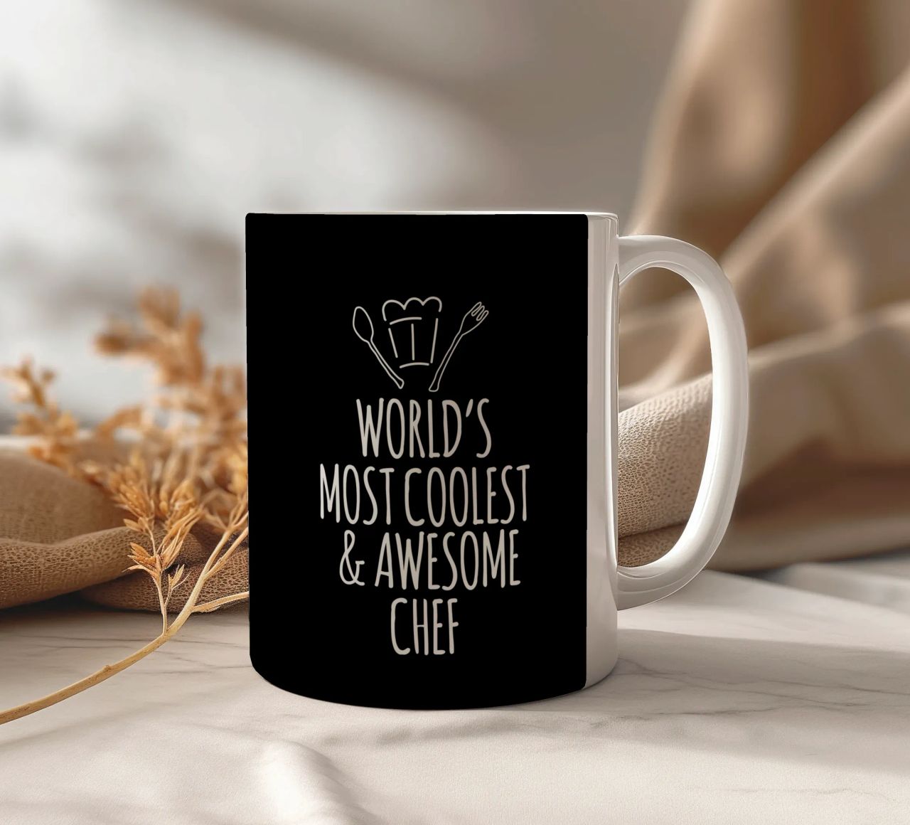 World's most coolest and awesome chef tazza in ceramica da happieeagle