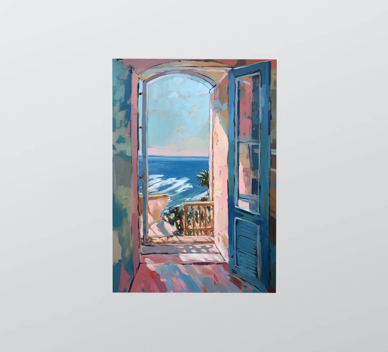 Where colours breathe: the open window sticker by Nikis Art Studio