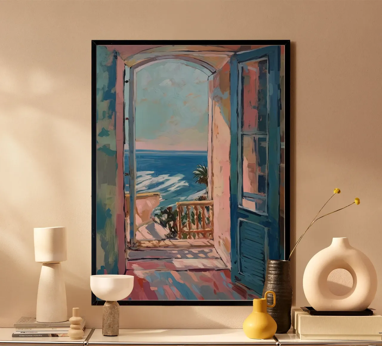 Where colours breathe: the open window hahnemühle by Nikis Art Studio
