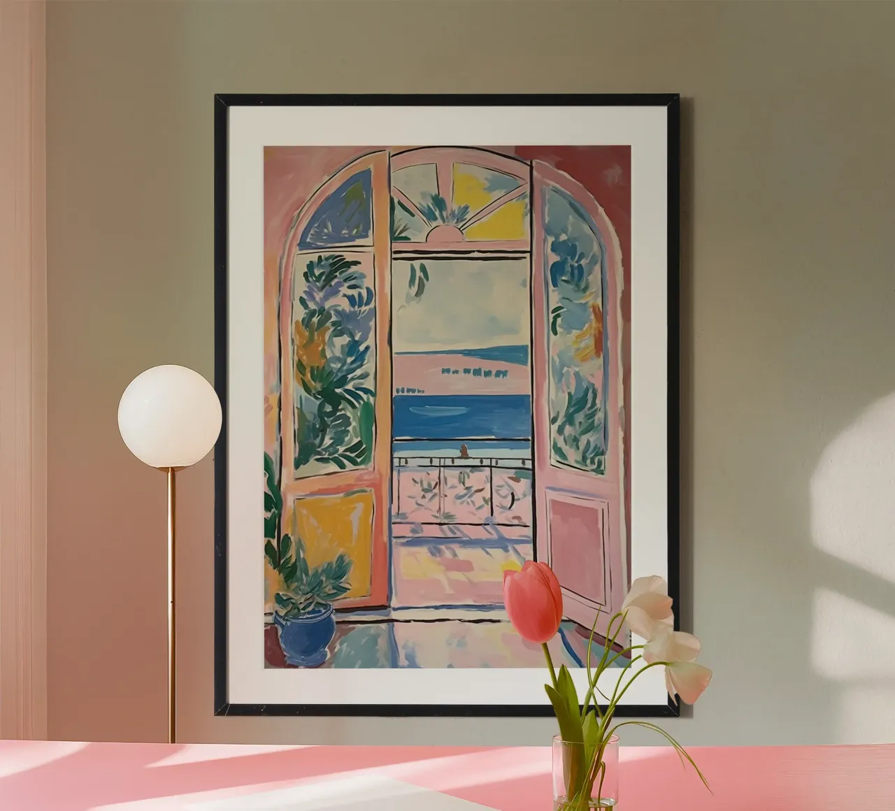 A window and the world behind it hahnemühle by Nikis Art Studio