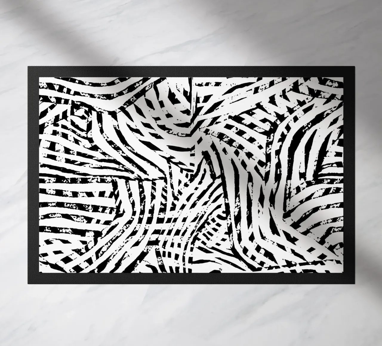 Black Lines doormat by Studio ROSAGRAU