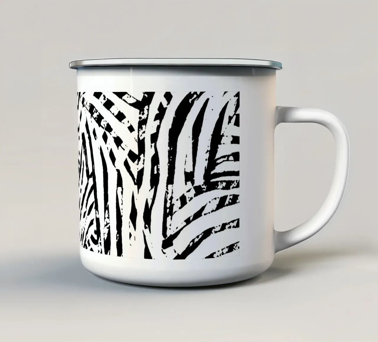Black Lines tazza in smalto da Studio ROSAGRAU