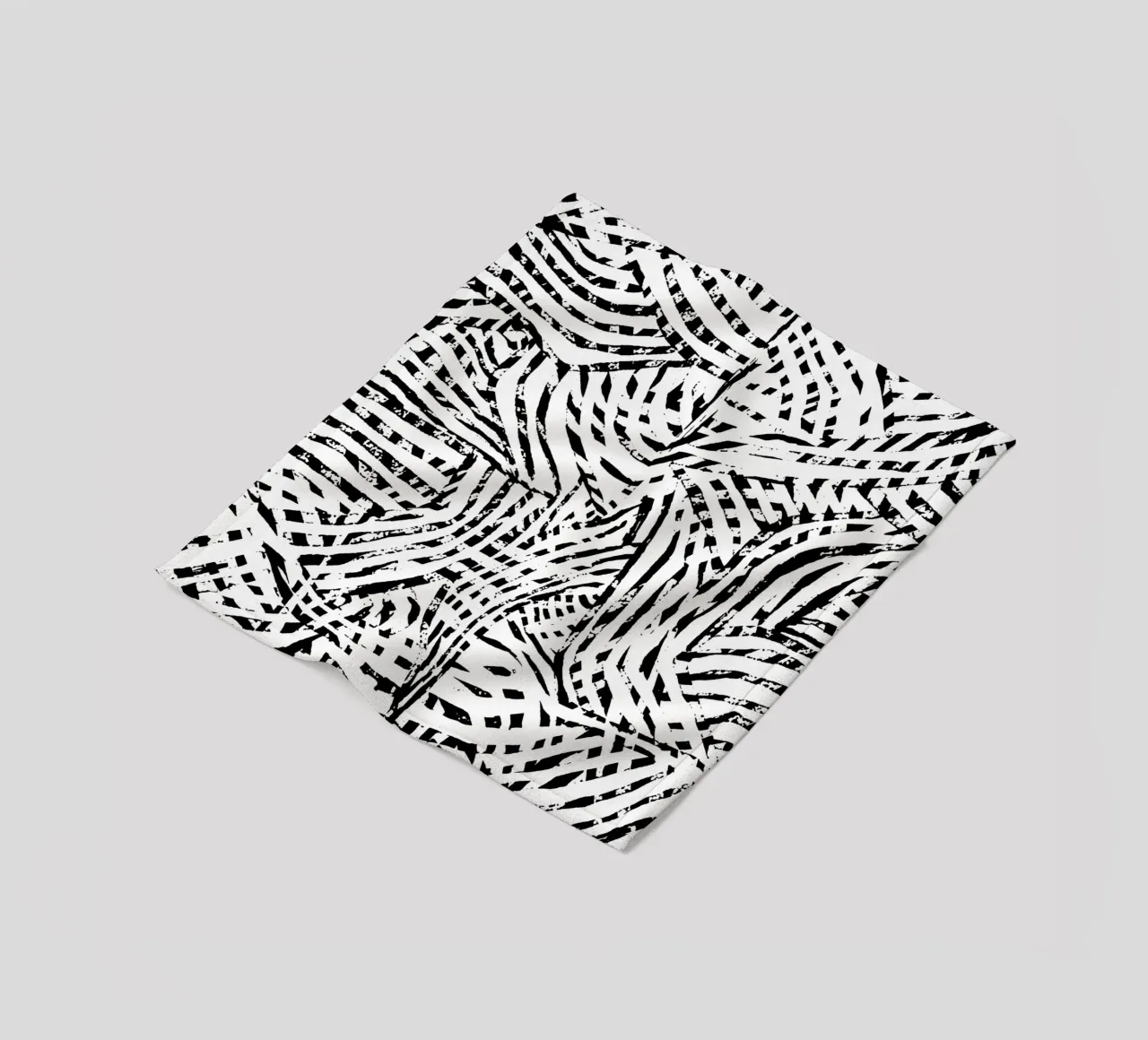 Black Lines fleece blanket by Studio ROSAGRAU