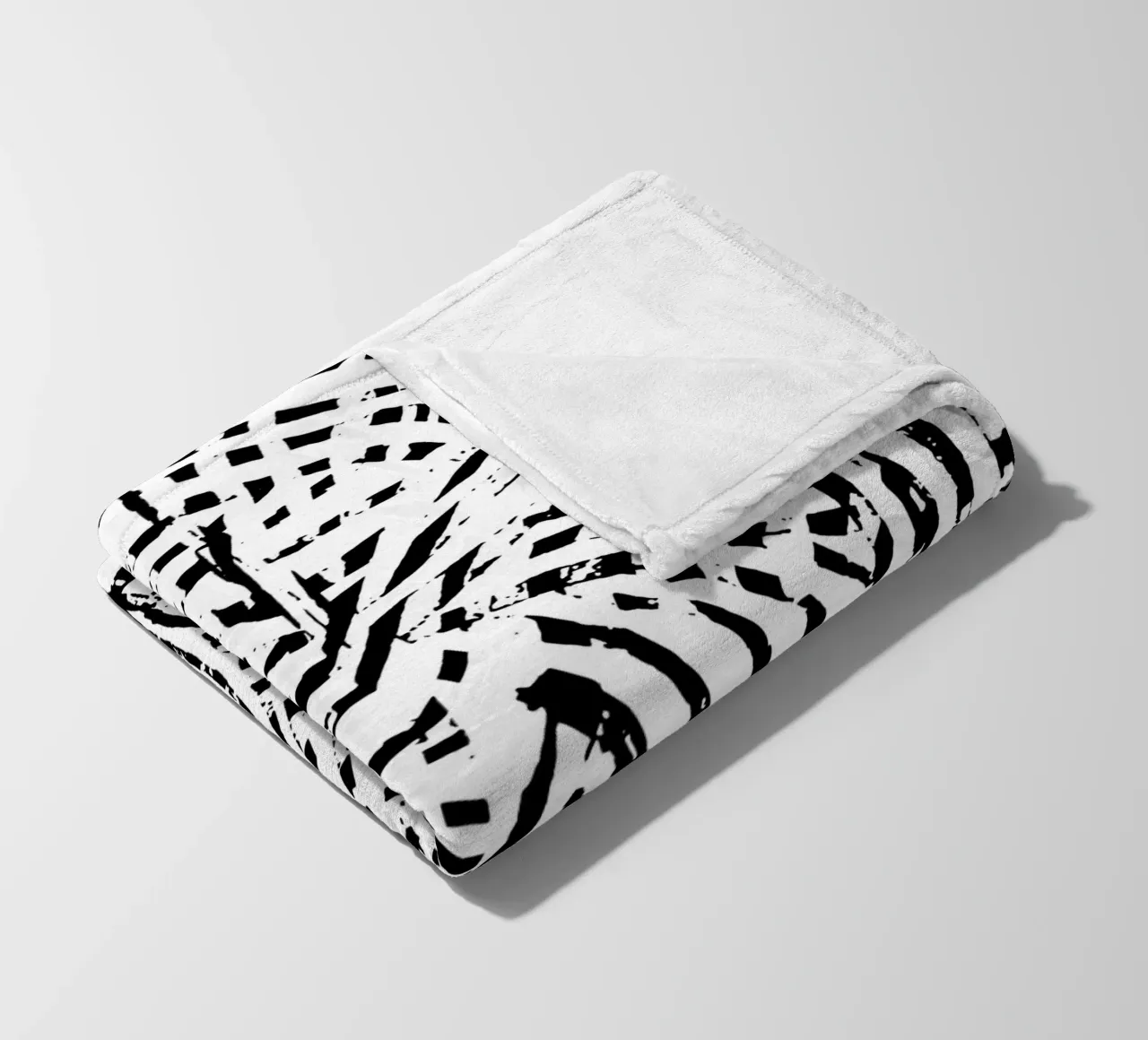 Black Lines fleece blanket by Studio ROSAGRAU
