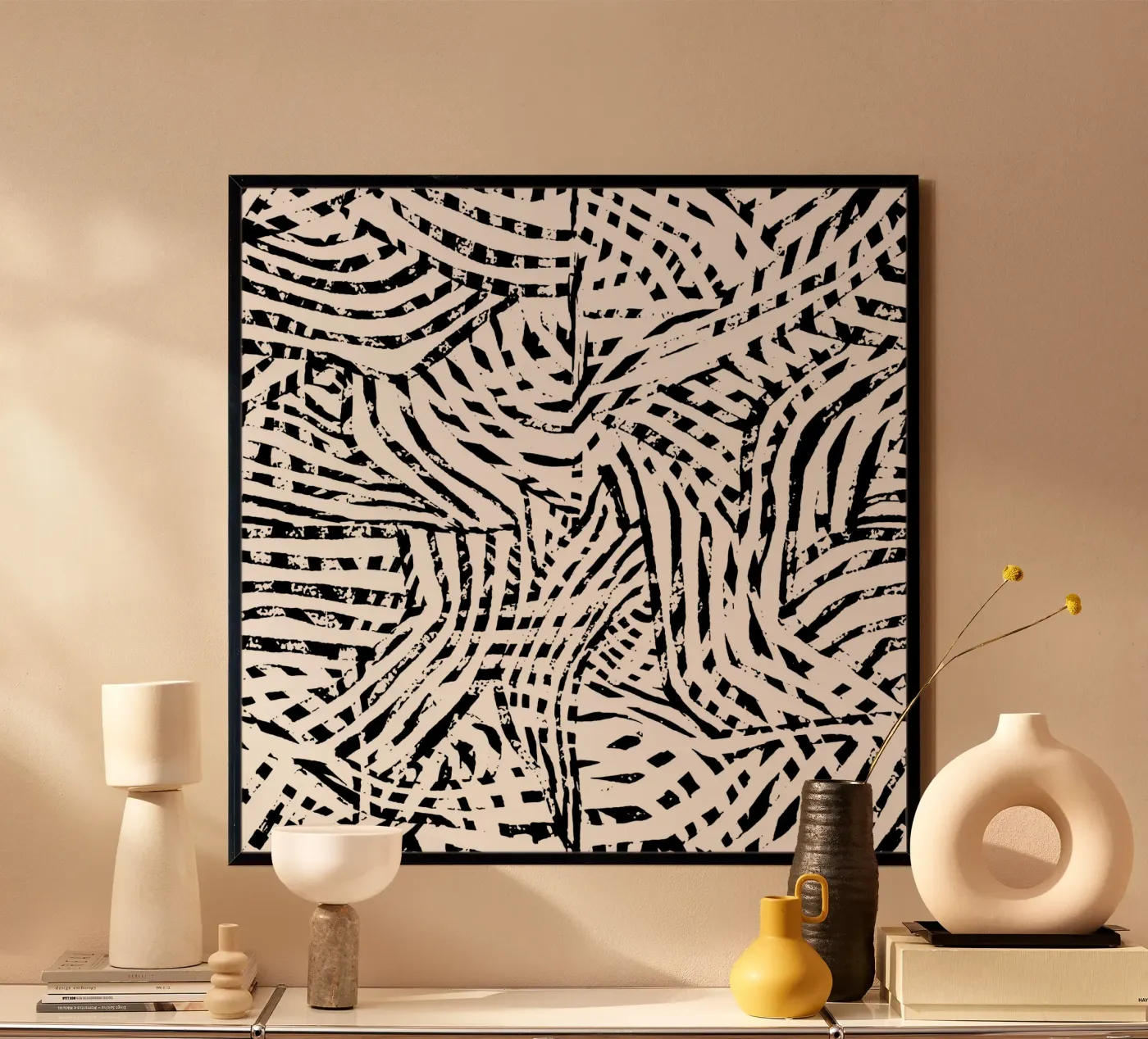 Black Lines poster van Studio ROSAGRAU