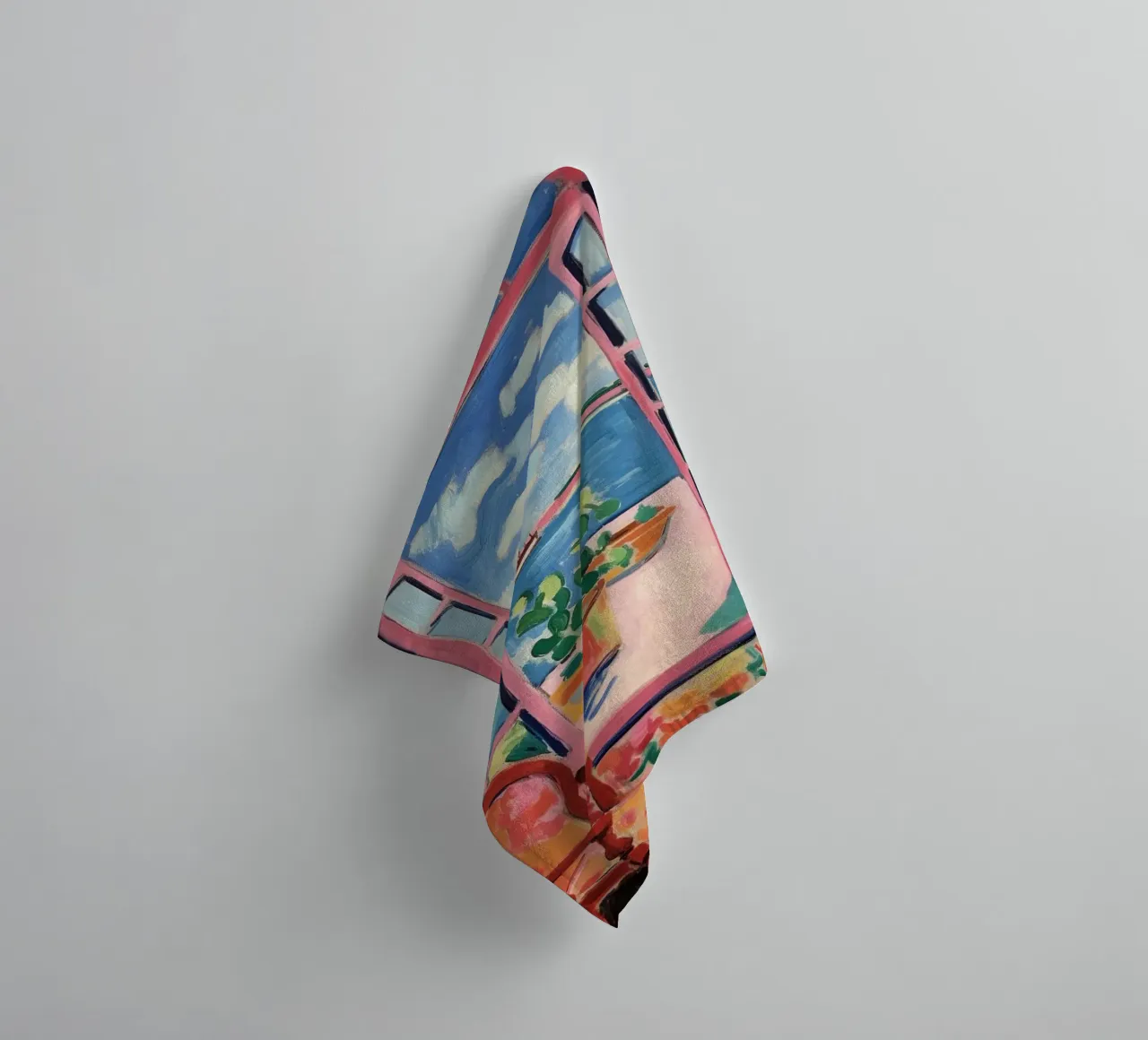 Finestre a sud: dove danzano luce e colori asciugamano da bagno da Nikis Art Studio