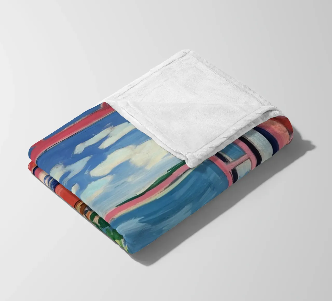 Finestre a sud: dove danzano luce e colori coperta in pile da Nikis Art Studio