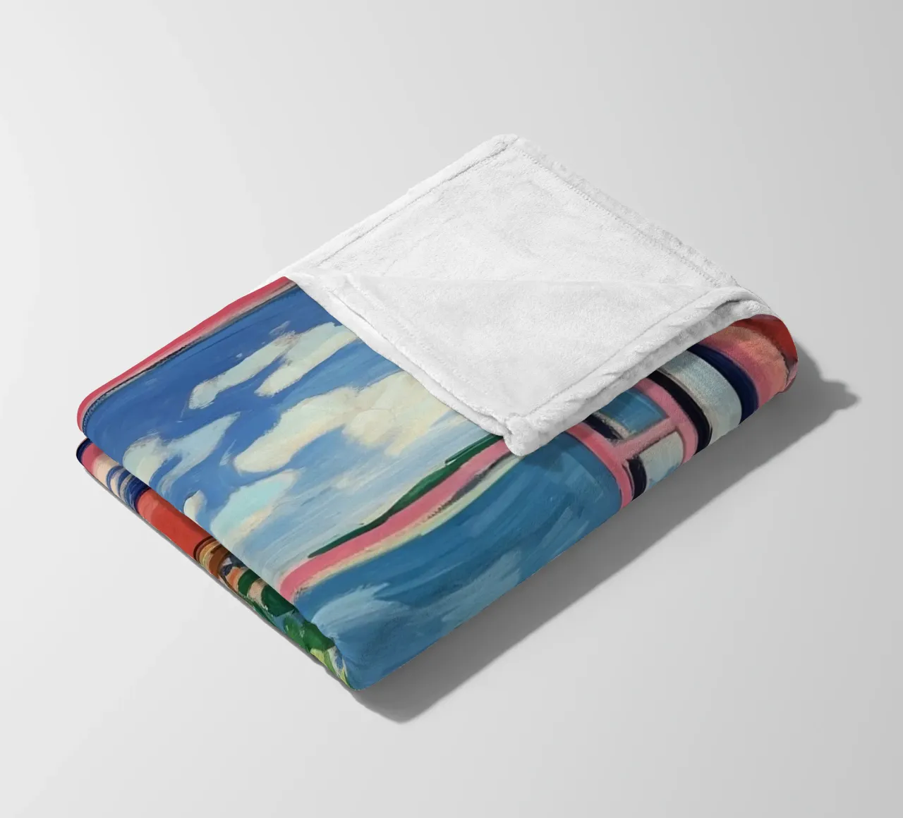 Finestre a sud: dove danzano luce e colori coperta in pile da Nikis Art Studio