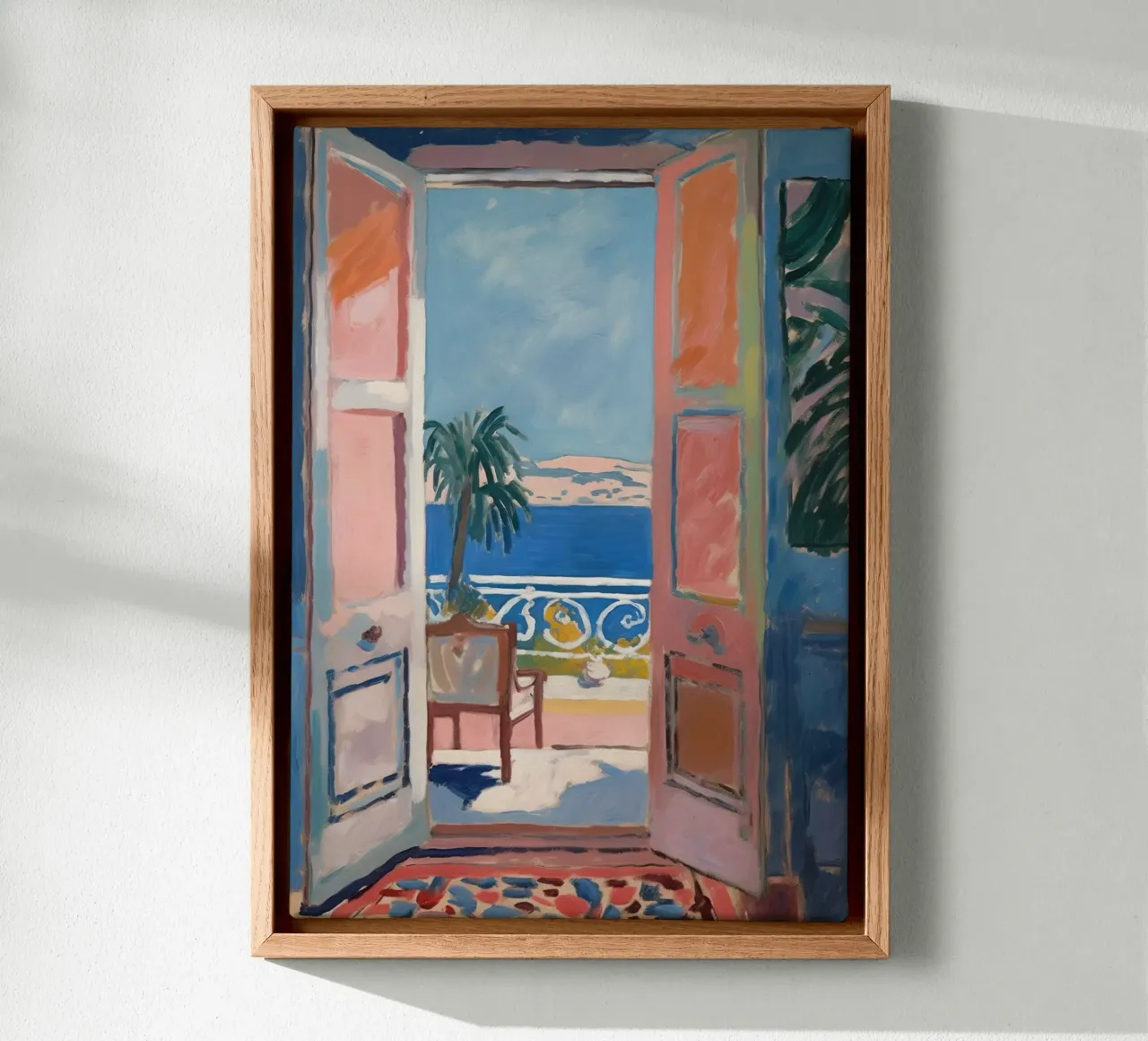 Mediterranean panorama: A window full of fantasy canvas by Nikis Art Studio