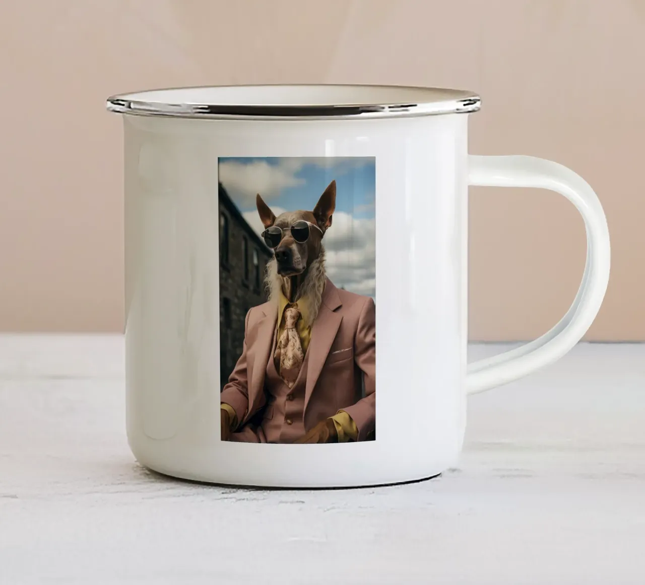 Duca tazza in smalto da Affiches Chien Originales – Dogland