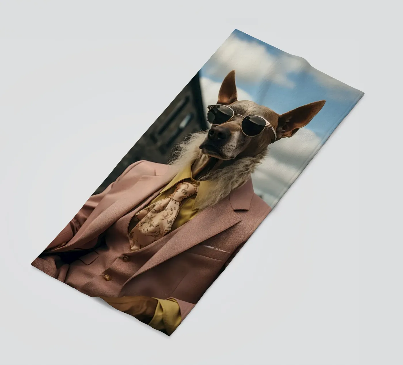 Duke beach towel by Affiches Chien Originales – Dogland