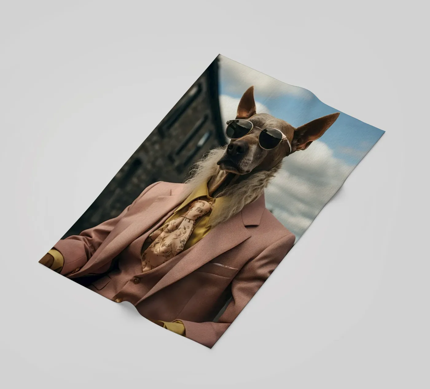 Duke beach towel by Affiches Chien Originales – Dogland