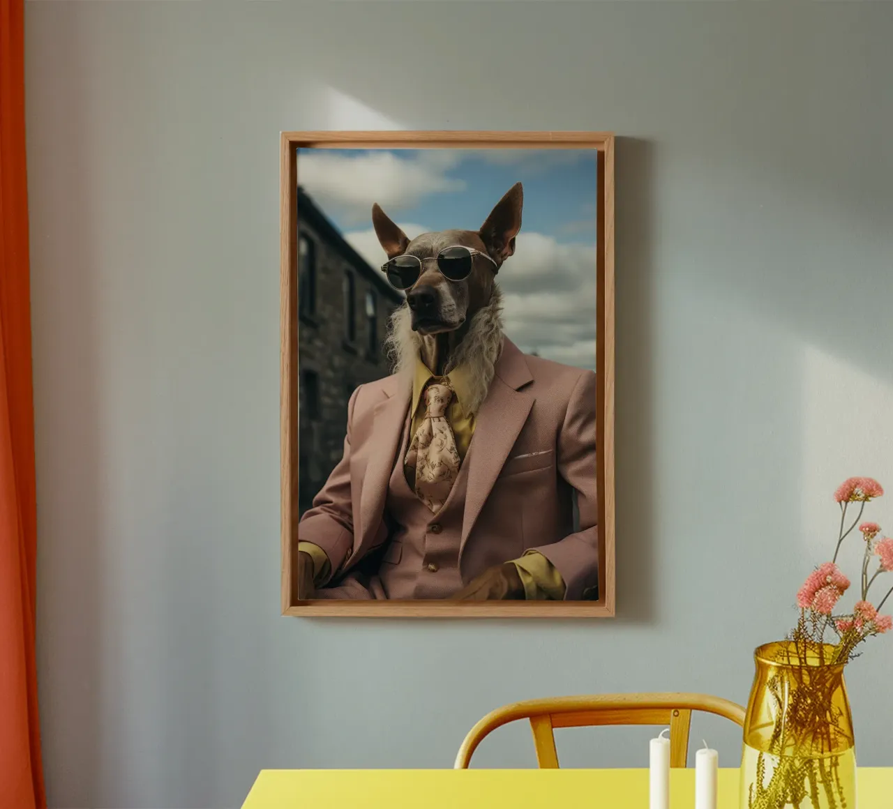 Hertog canvas met Baklijst van Affiches Chien Originales – Dogland
