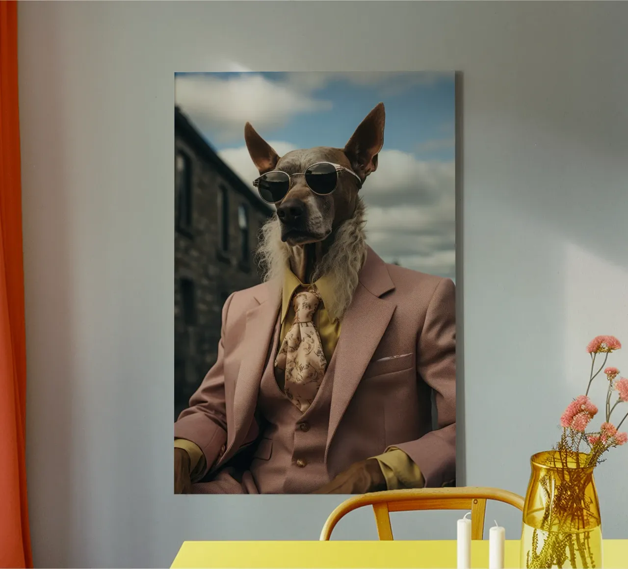 Hertog canvas met Baklijst van Affiches Chien Originales – Dogland