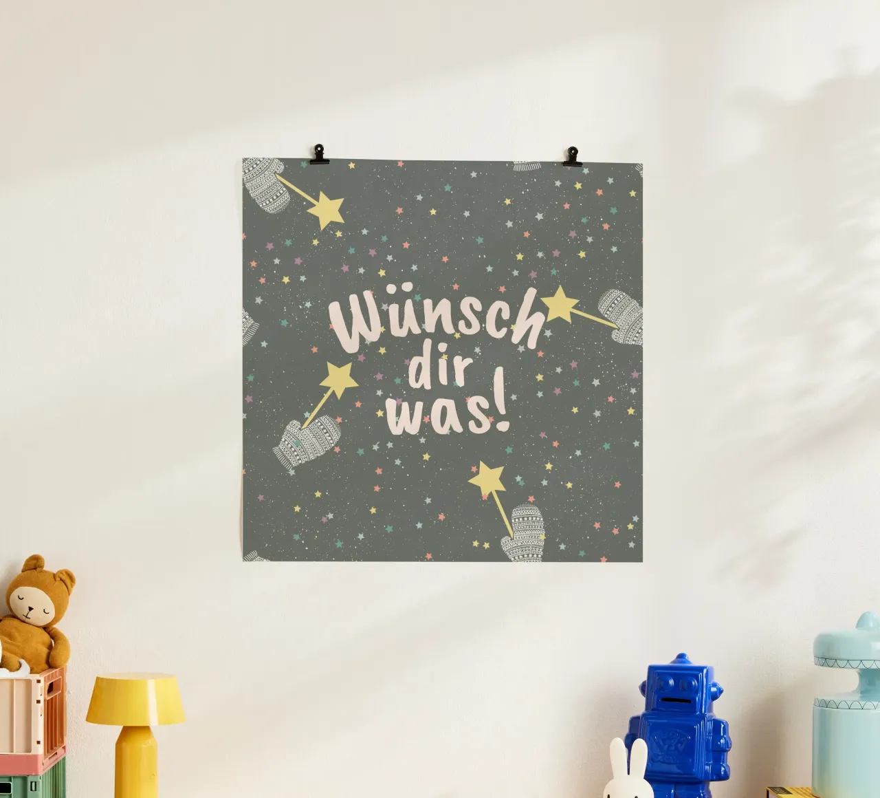 Wünsch dir was poster con telaio in alluminio da Ohkimiko