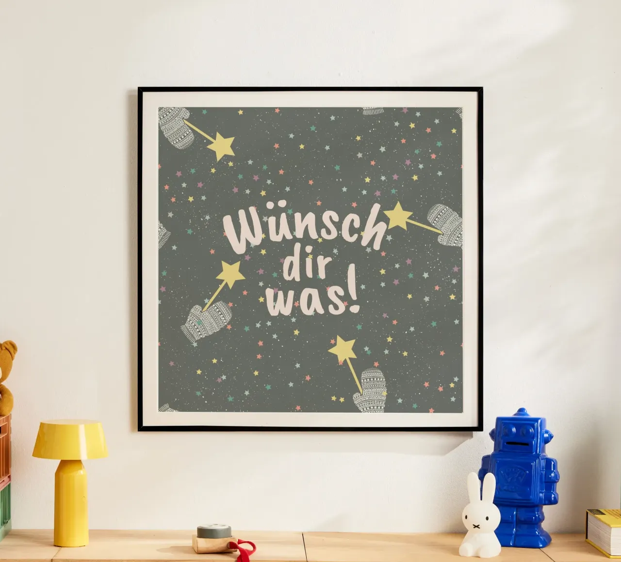 Wünsch dir was poster con telaio in alluminio da Ohkimiko