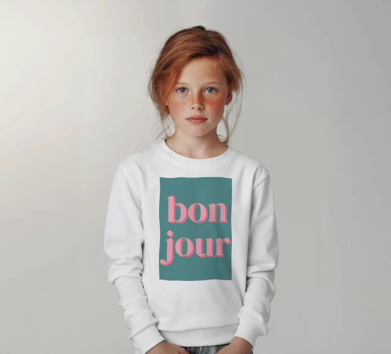 bonjour detto francese felpa bambino da pdigitalprints