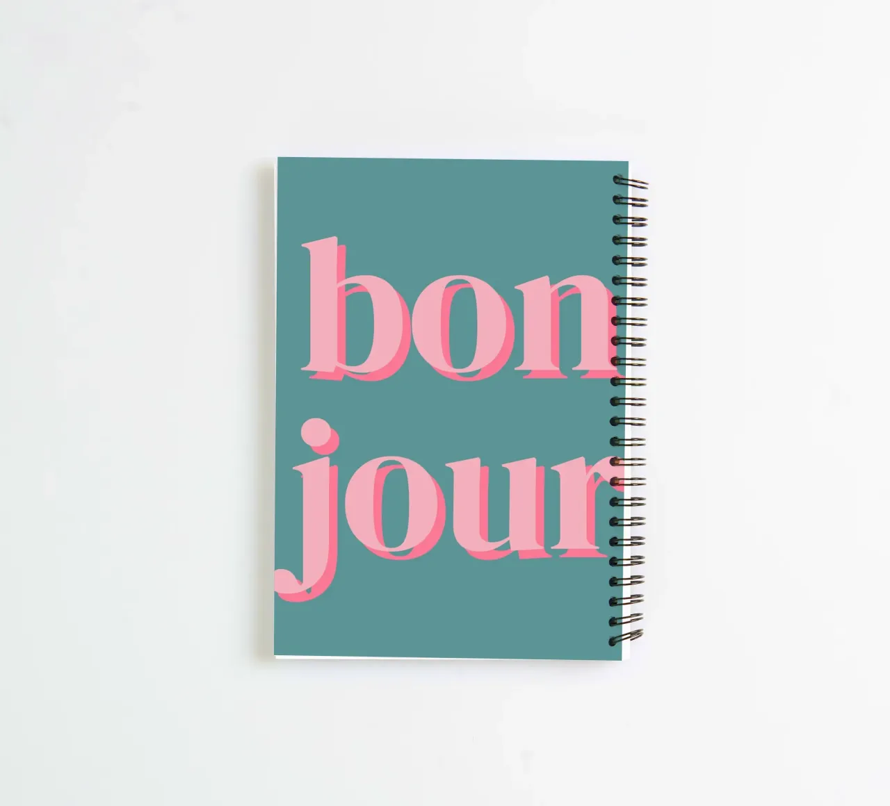 bonjour french saying spiral notebook by pdigitalprints