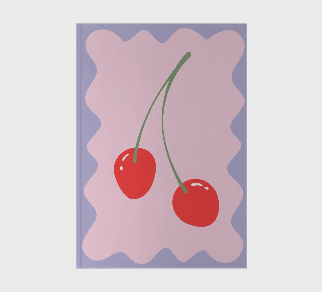 Preppy Cherry PRINT notebook by pdigitalprints