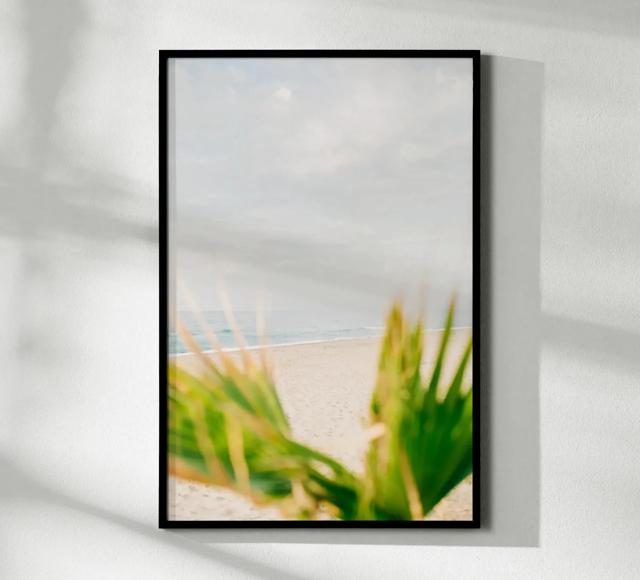 Palm tree on the beach of Crete, Greece - Travel photography poster by Bold and Retro