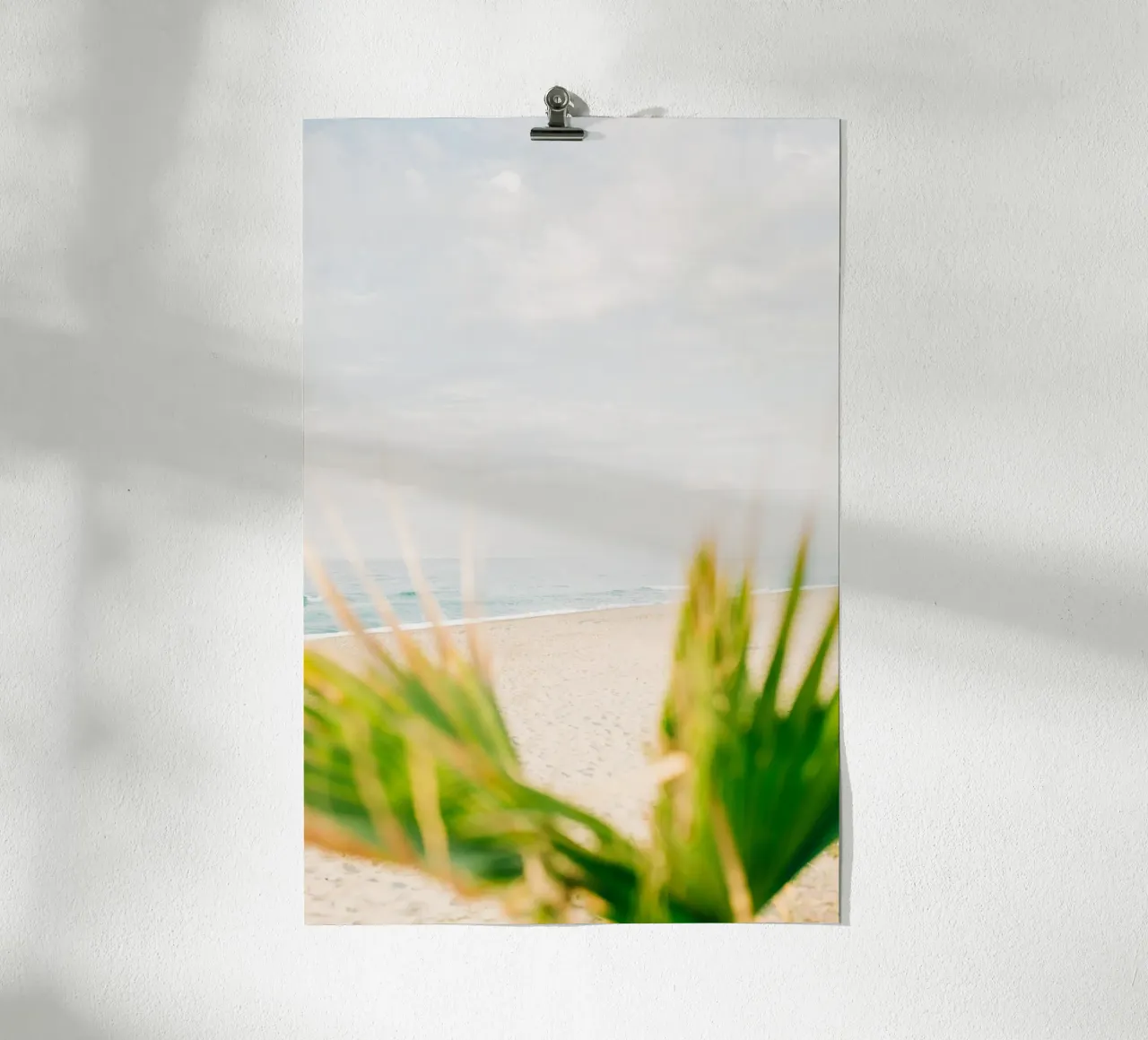 Palm tree on the beach of Crete, Greece - Travel photography poster by Bold and Retro