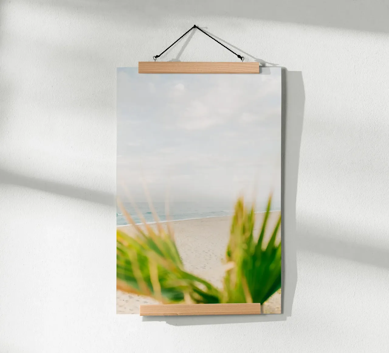 Palm tree on the beach of Crete, Greece - Travel photography poster by Bold and Retro