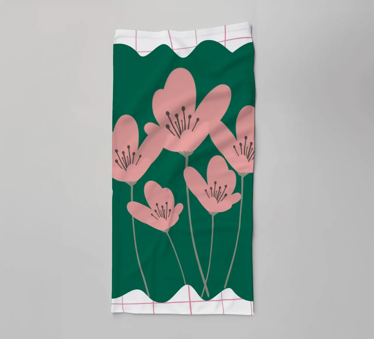 Preppy Wand Kunst trendy Wohnung Dekor, rosa Wand Kunstdruck Handtuch von pdigitalprints