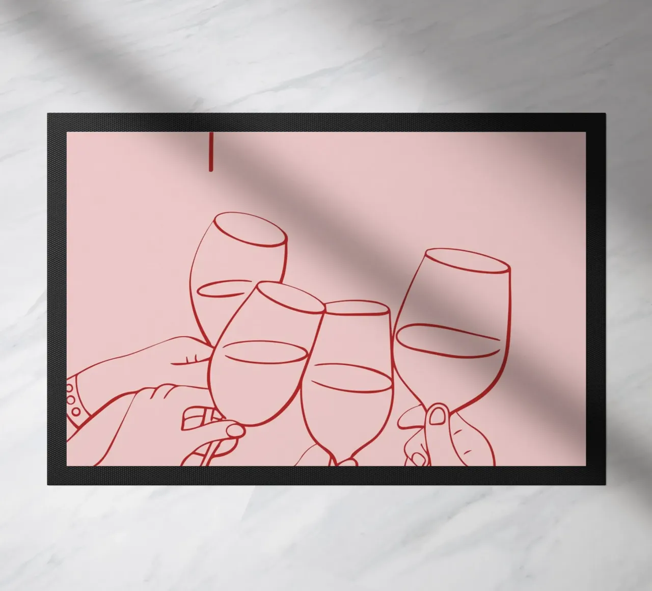 Tazza da vino Prost Poster in bianco e nero Retro Pub Decor zerbino da pdigitalprints