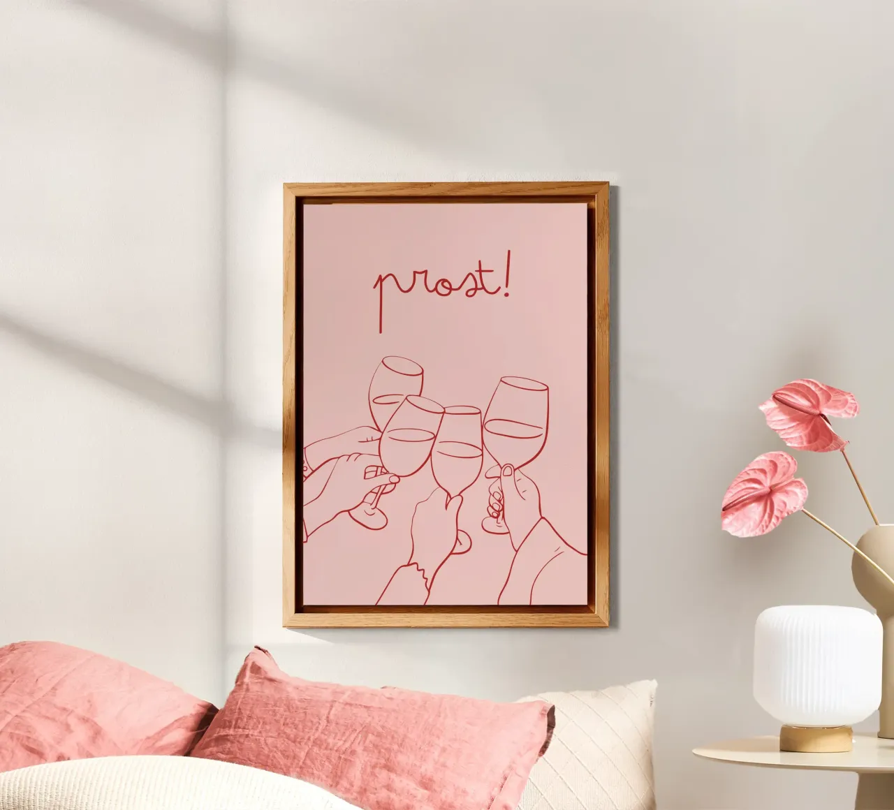 Tazza da vino Prost Poster in bianco e nero Retro Pub Decor alluminio dibond da pdigitalprints