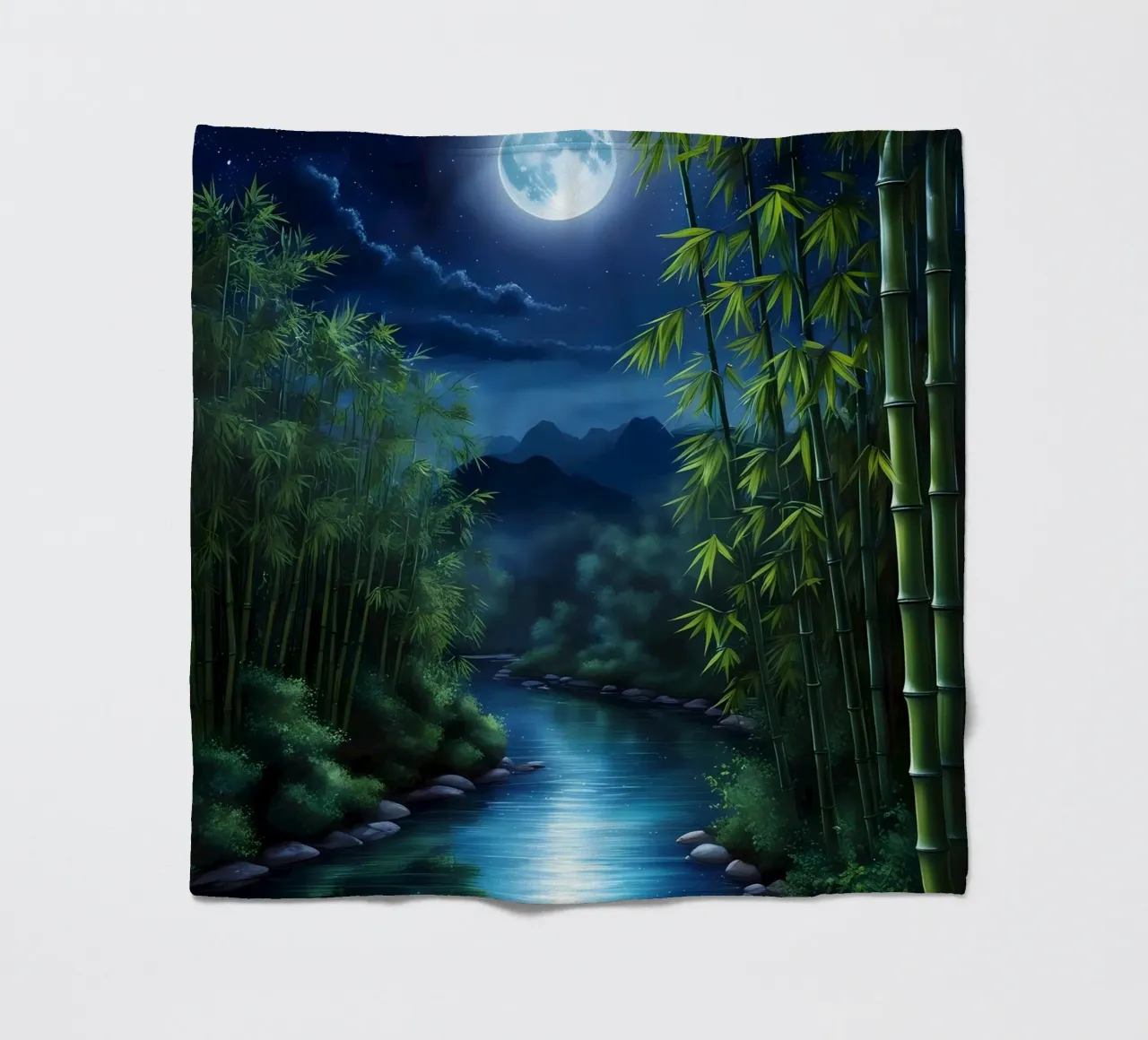 Bambù Notte di luna coperta in pile da Artistic-shop