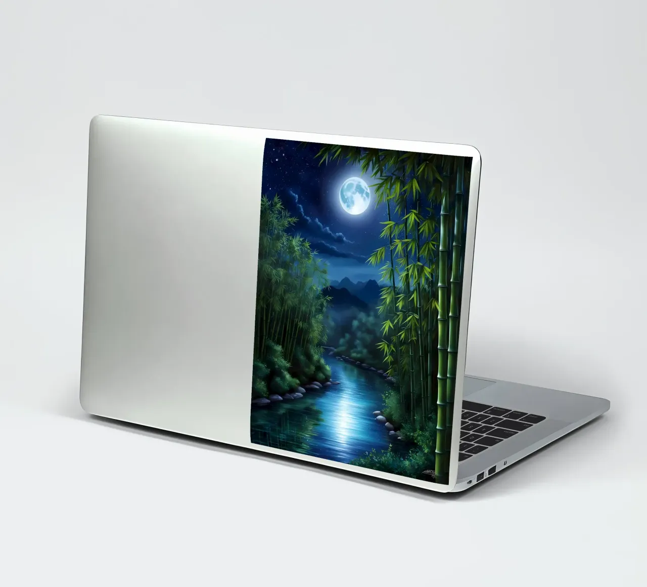 Bamboo Moonlit Night sticker by Artistic-shop