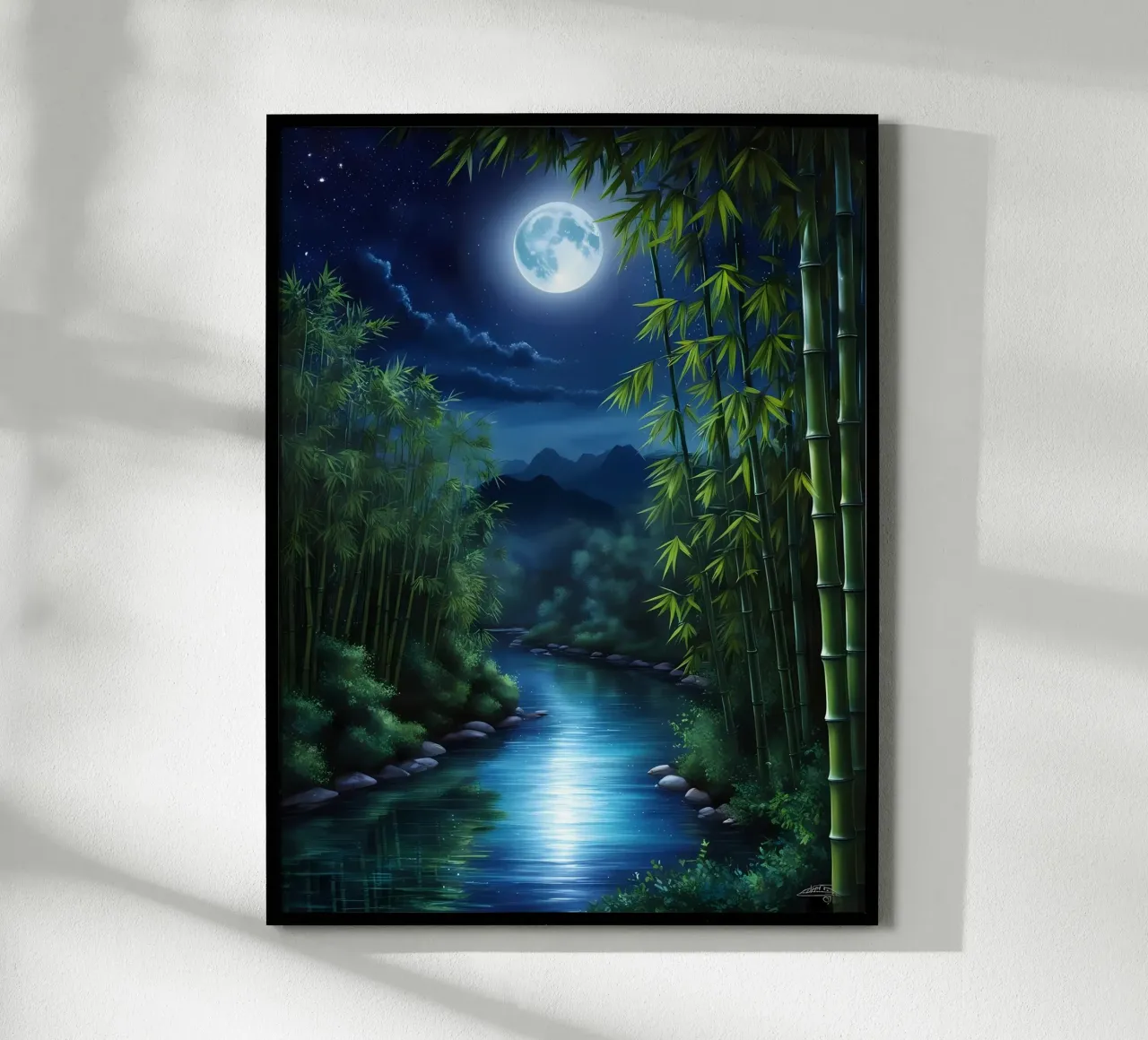 Bambù Notte di luna carta hahnemühle da Artistic-shop