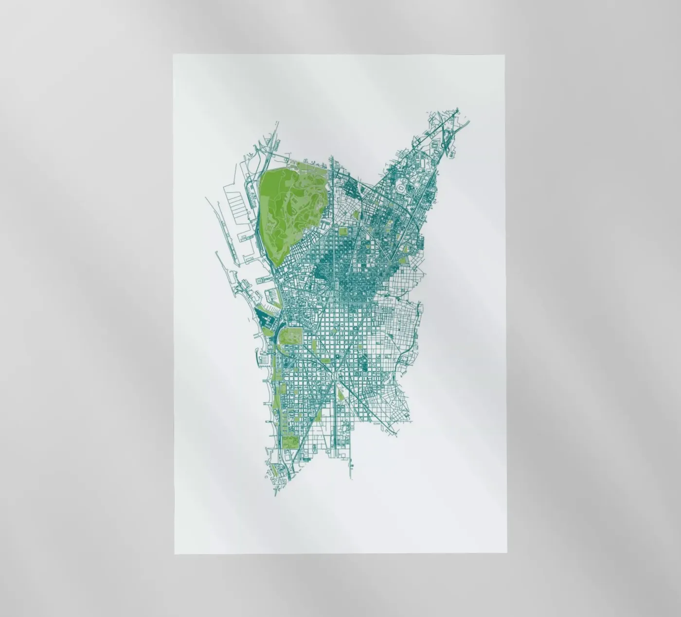 Barcelona Pattern No Pattern backlit folie van Mattygug