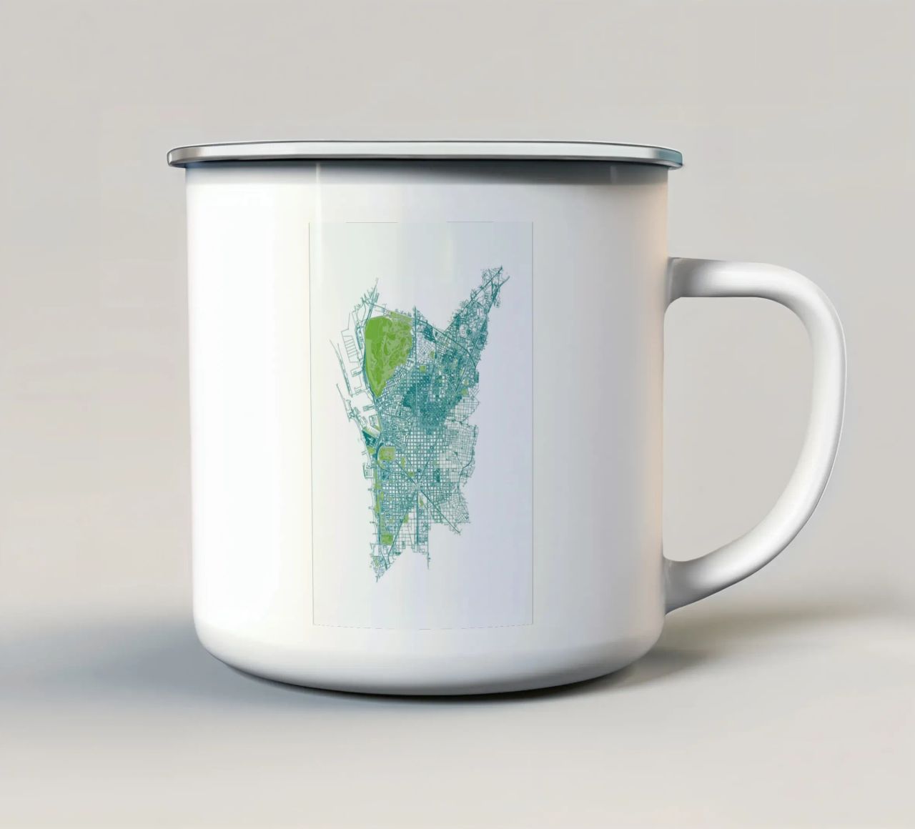 Barcelona Pattern No Pattern taza de esmalte de Mattygug