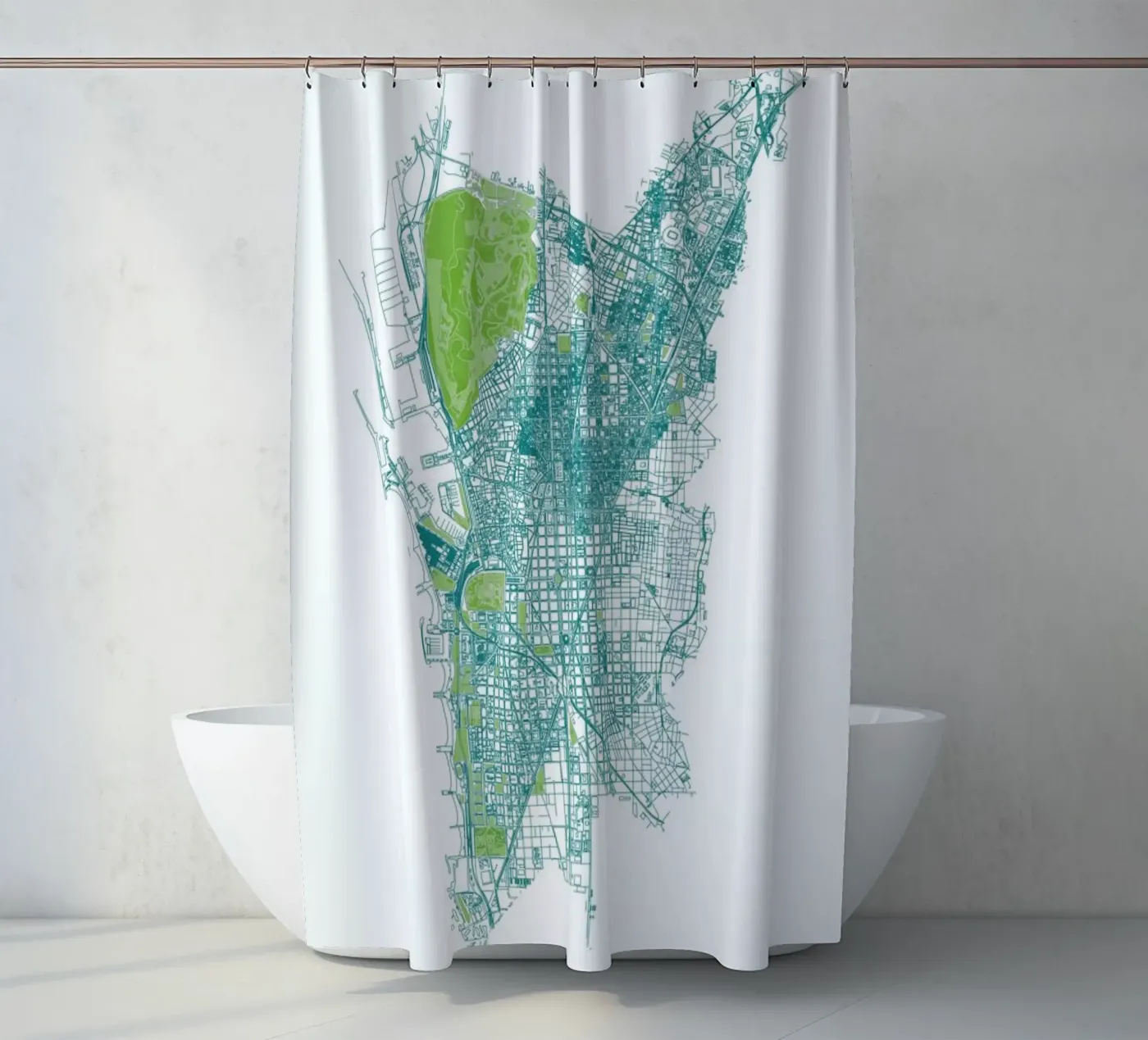 Barcelona Pattern No Pattern Duschvorhang von Mattygug