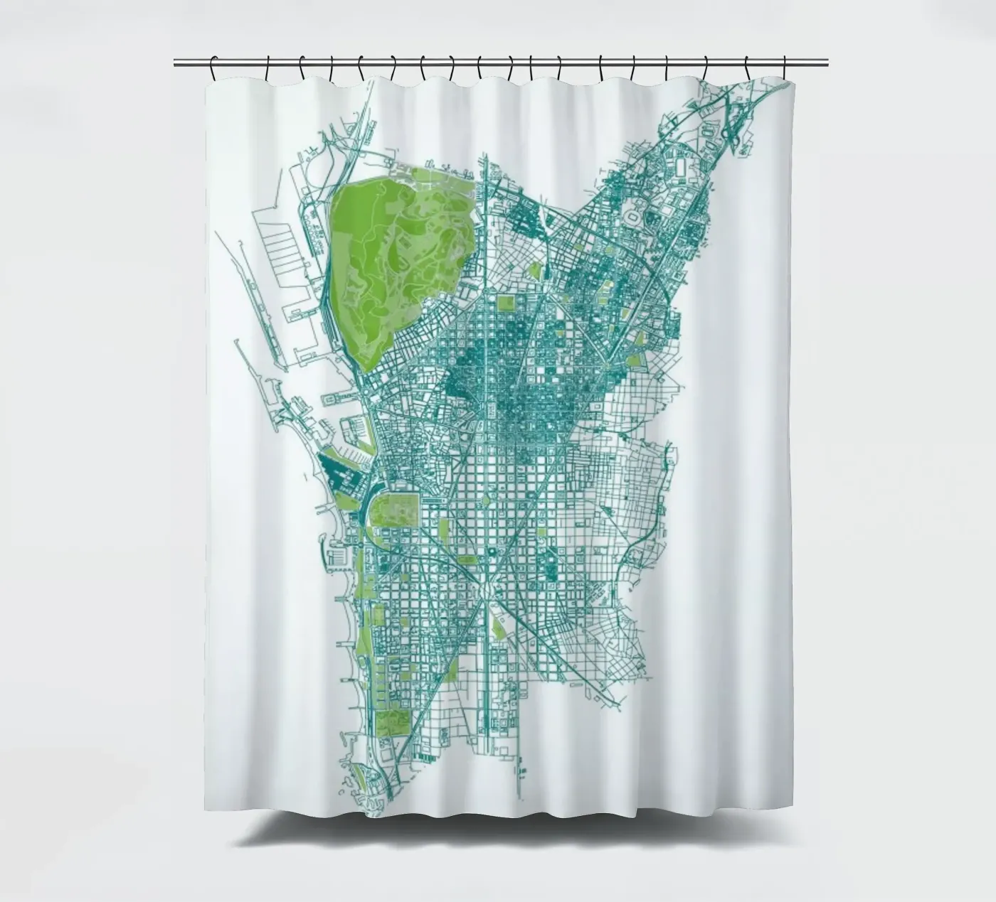 Barcelona Pattern No Pattern Duschvorhang von Mattygug