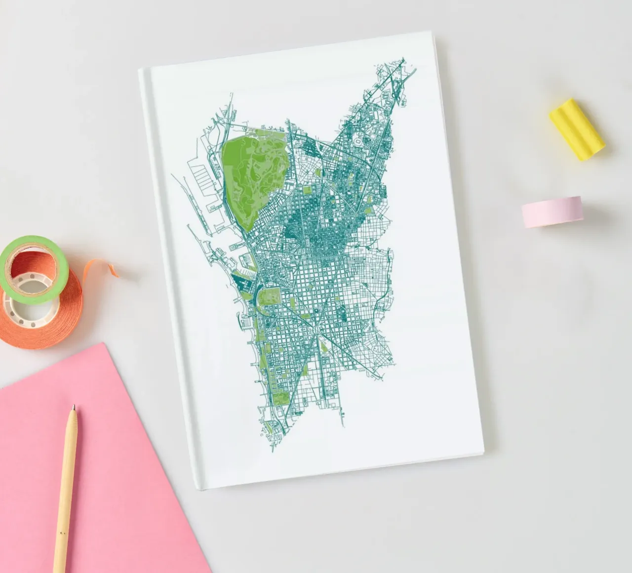 Barcelona Pattern No Pattern notebook by Mattygug