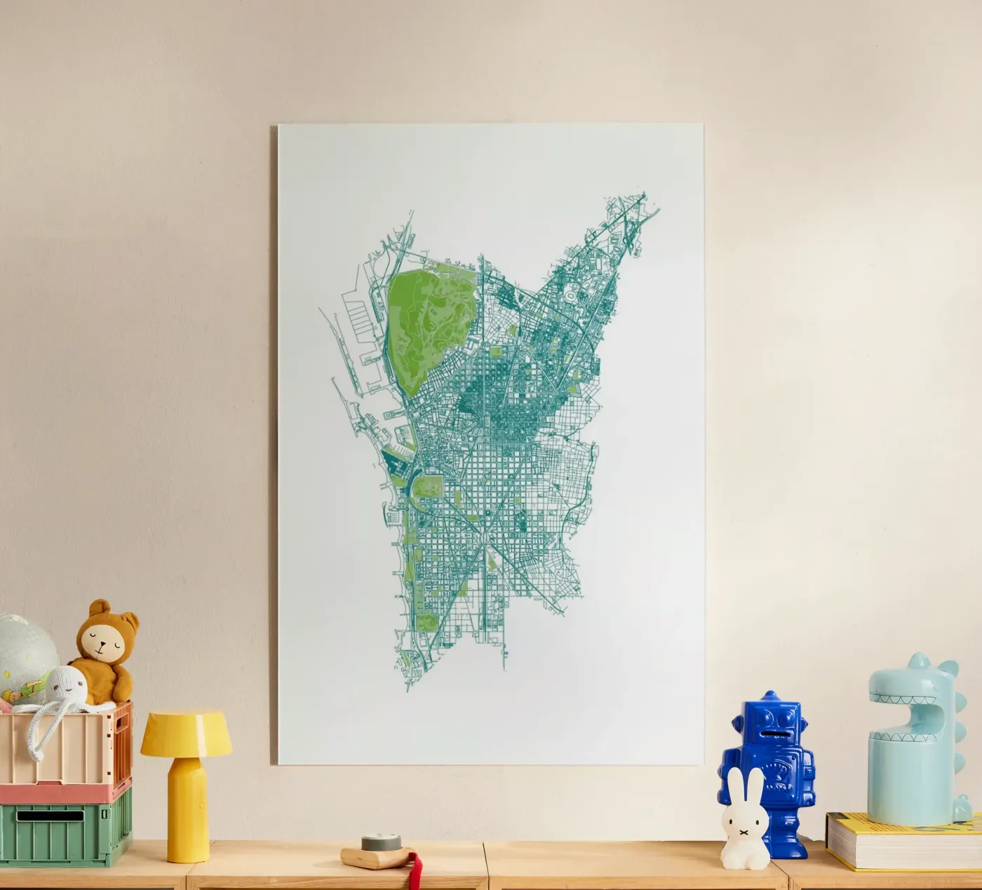 Barcelona Pattern No Pattern acryl van Mattygug