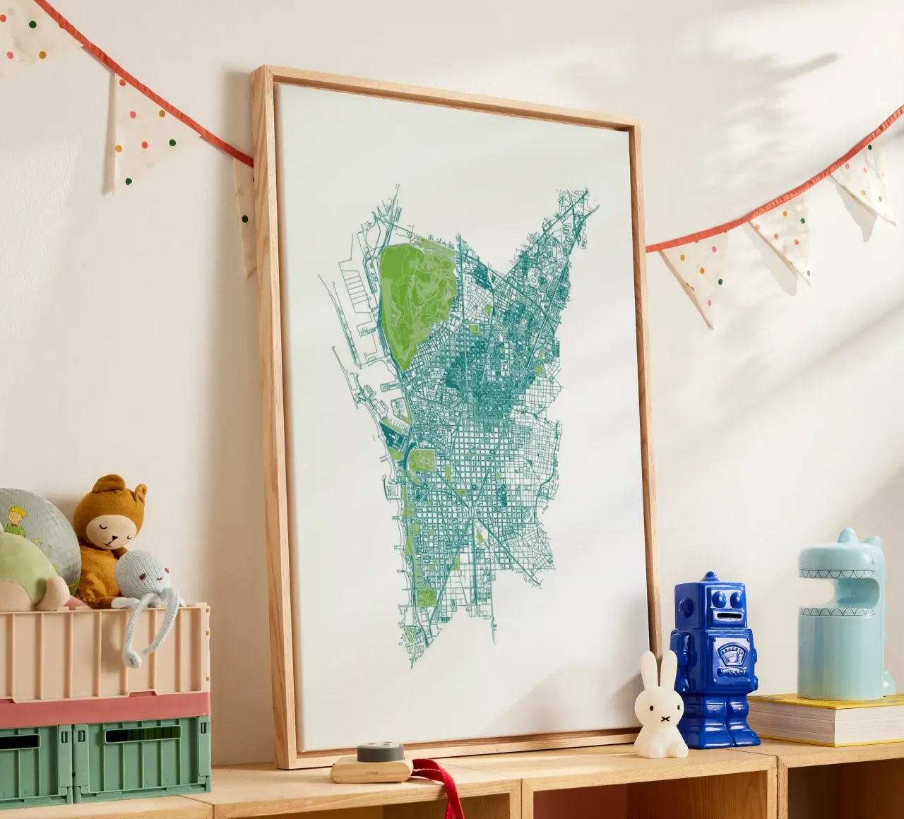 Barcelona Pattern No Pattern canvas van Mattygug