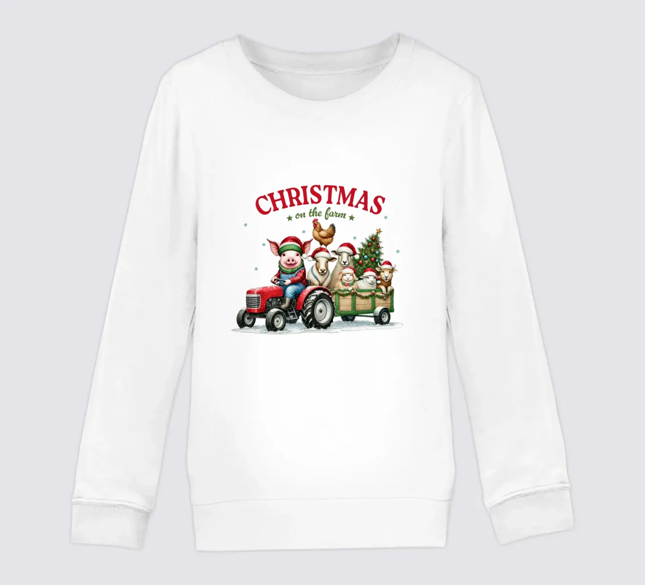 X Christmas on the farm felpa bambino da edsonramosart