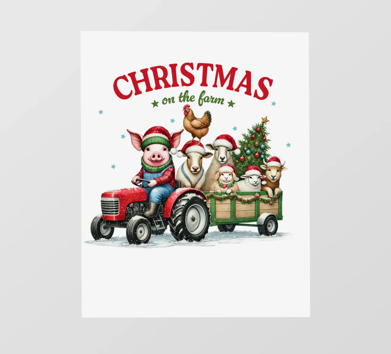X Christmas on the farm telo in pvc da edsonramosart