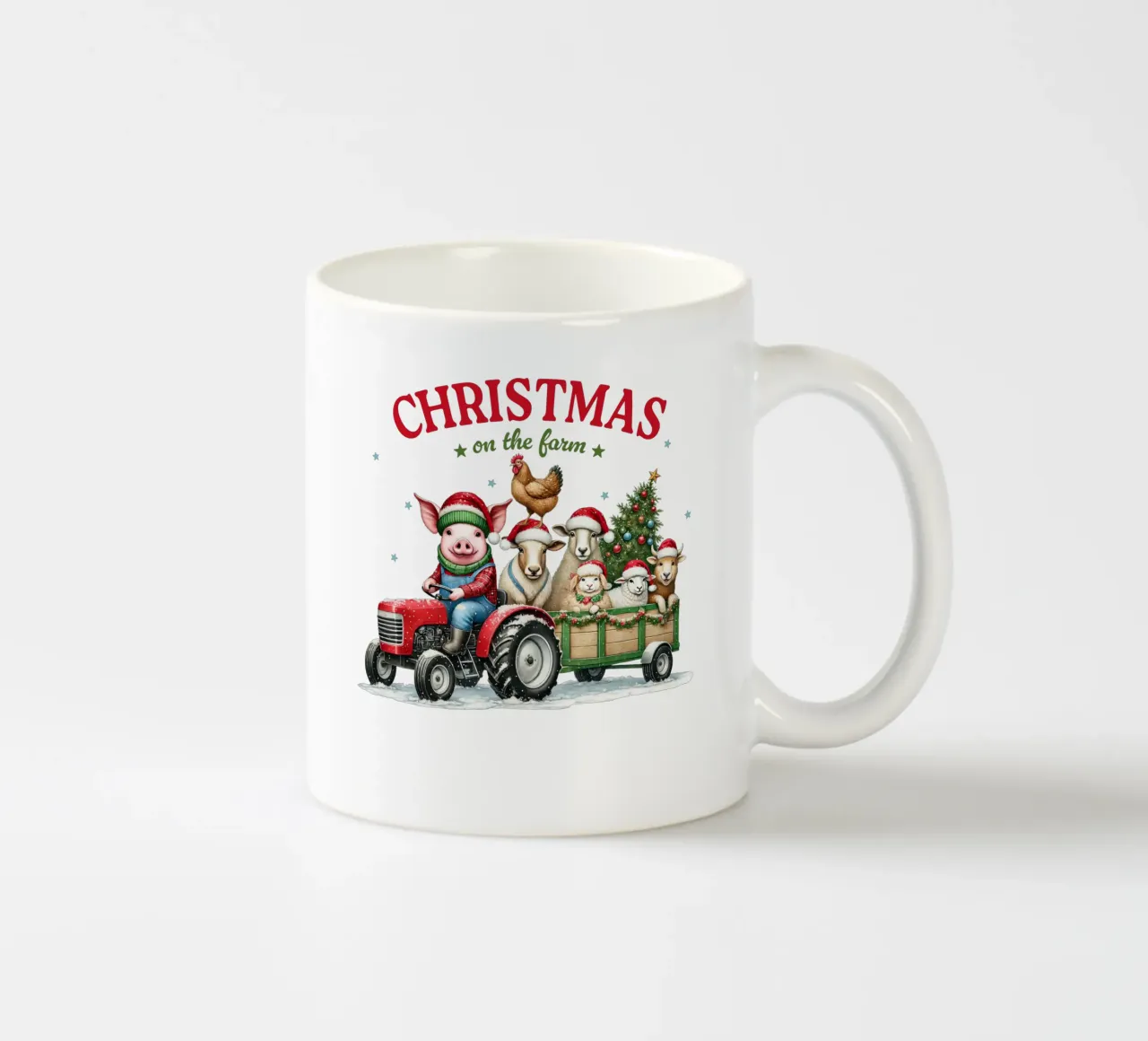 X Christmas on the farm tazza in ceramica da edsonramosart