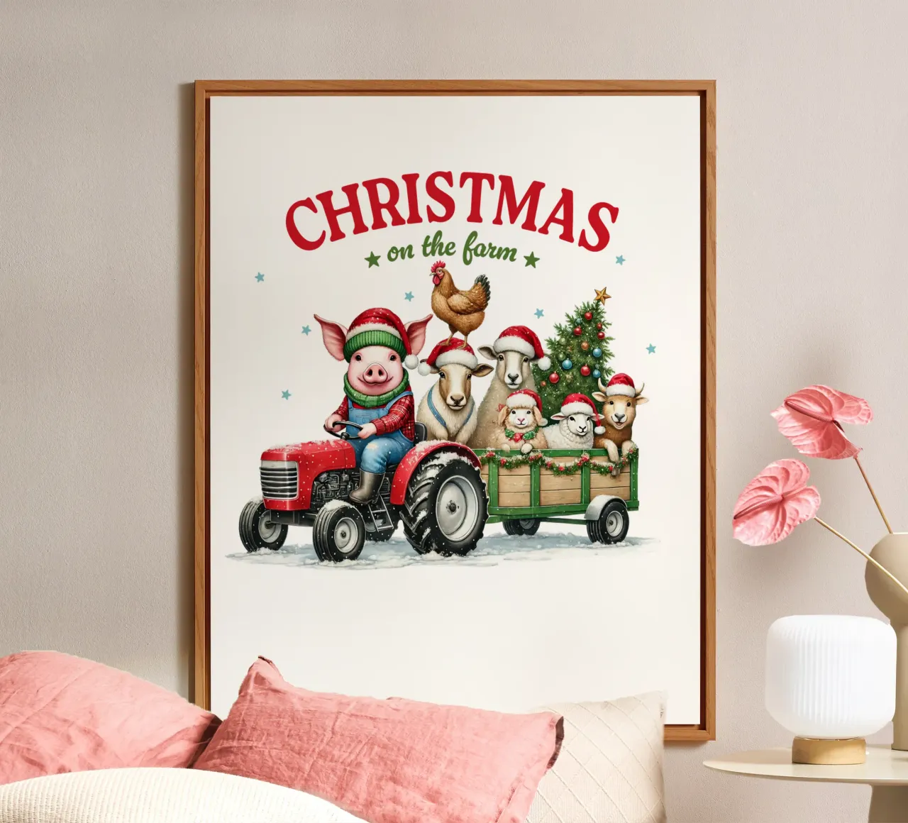X Christmas on the farm alluminio dibond da edsonramosart