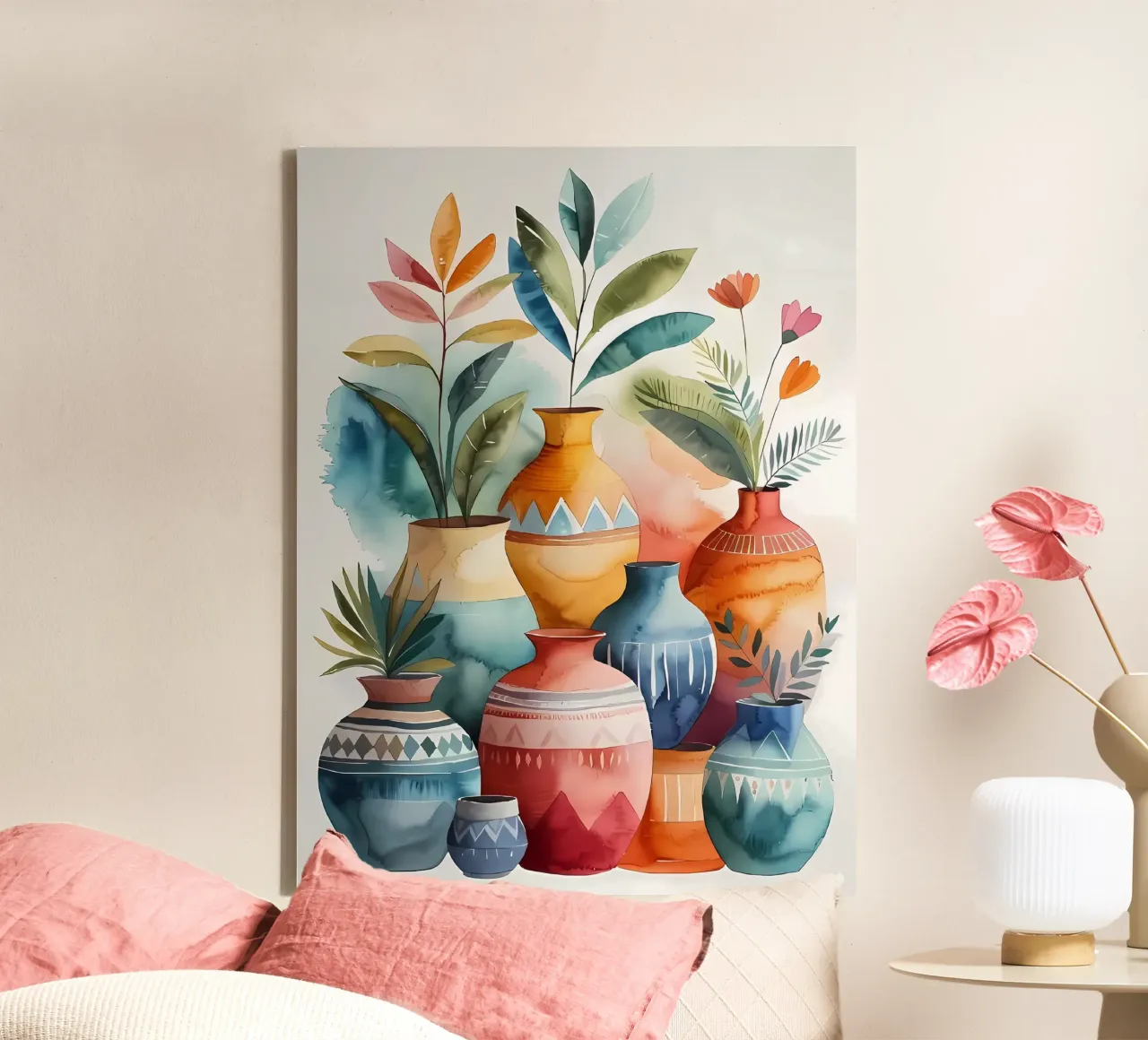 Vases of Serenity canvas with Floater frame by Artistic-shop